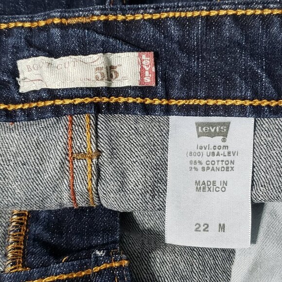 Levis 515  Bootcut  Dark Wash Jeans  Plus Size 22M - Picture 3 of 3